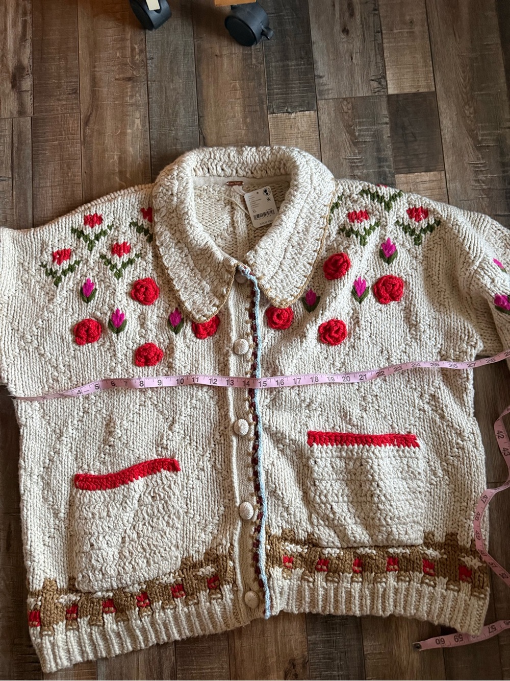 Free People Rosebud Cardigan size XL - Picture 7 of 14